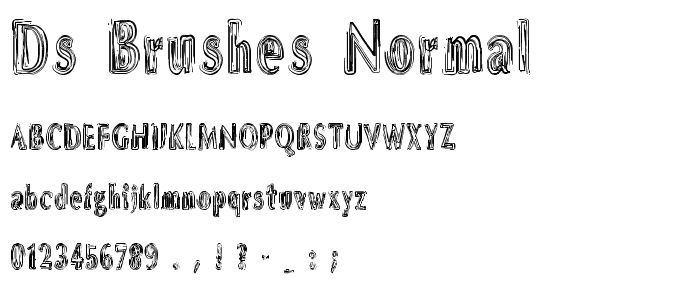 DS Brushes Normal font